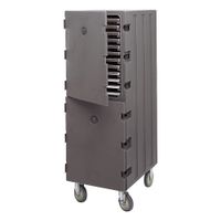 Cambro 1826DTC615 Camcart, Double Cavity For Trays & Sheet
Pans, Charcoal Gray, Plastic - 33-1/4" x 21-1/2" x 63-3/4"