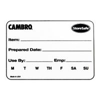 Cambro 23SLB250 StoreSafe Labels, White - 2" x 3"