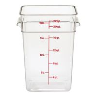 Cambro 22SFSCW135 CamSquare Food Storage Container, Clear,
Plastic - 15-3/4" x 12-1/4" x 11-1/4" - 22 qt