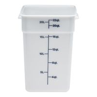 Cambro 22SFSP148 CamSquare Poly Container, White/Midnight
Blue, Plastic - 22 qt; 11-1/4" x 12-1/4" x 15-3/4"