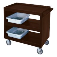 Cambro BC235131 Service Cart, Open Design, (3) Shelves, Dark
Brown, Plastic - 500 lb