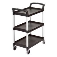 Cambro BC331KD110 KD Service Cart, Black, Plastic/Aluminum -
31" x 16" x 36"