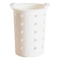 Cambro FWC56148 Flatware Cylinder, White, Plastic - 4-1/2"