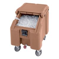 Cambro ICS100L157 SlidingLid Ice Caddy, Mobile, Coffee
Beige, Plastic - 28-3/4"; 100 lb