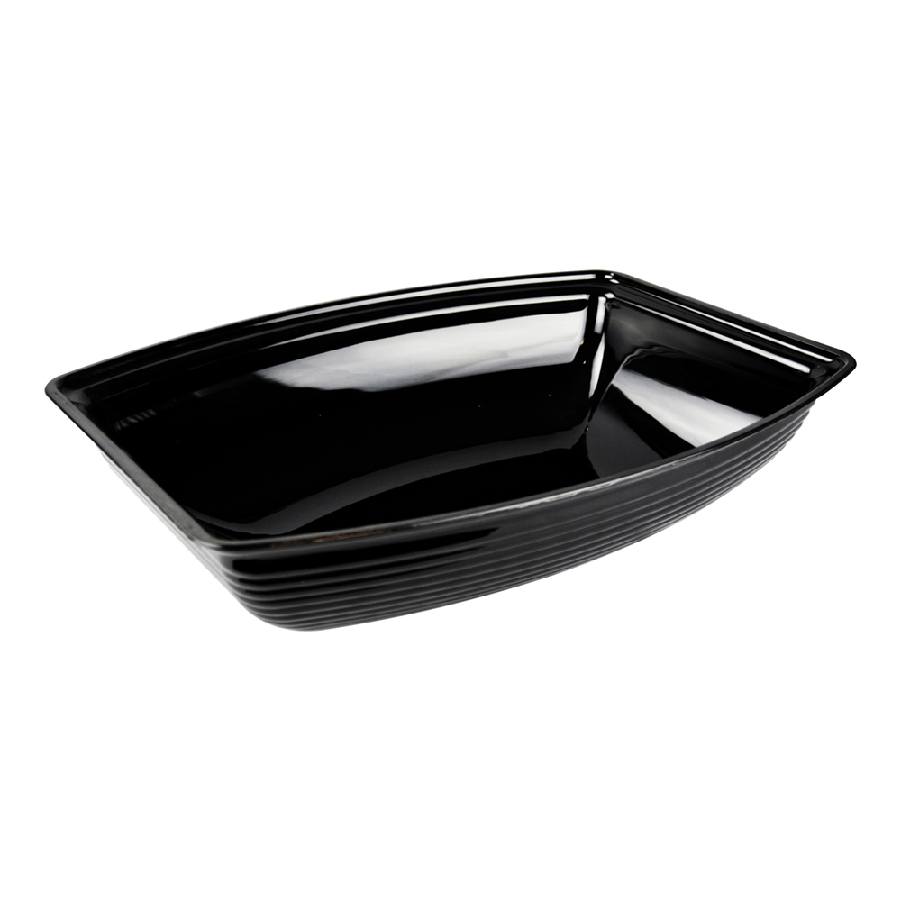 10"X14" RIBBED BOWL BLACK (4)@
