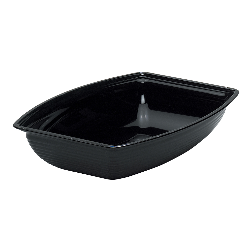 14"X19" RIBBED BOWL BLACK (4)