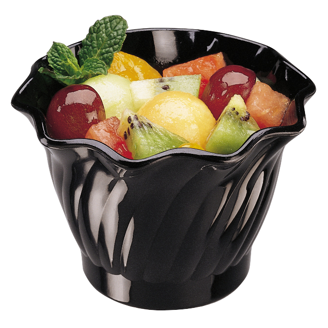 SWIRL BOWL,5OZ.BLACK