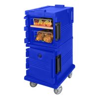 Cambro UPC600186 Ultra Camcart Food Pan Carrier, Front
Loading, Navy Blue, One-Piece Double Wall Plastic - 20-1/2"
x 27-1/8" x 45"