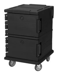 Cambro UPC1200110 Ultra Camcart Food Pan Carrier, Front
Loading, Black, One-Piece Double Wall Plastic - 28-1/2" x
32-1/2" x 45-1/2"