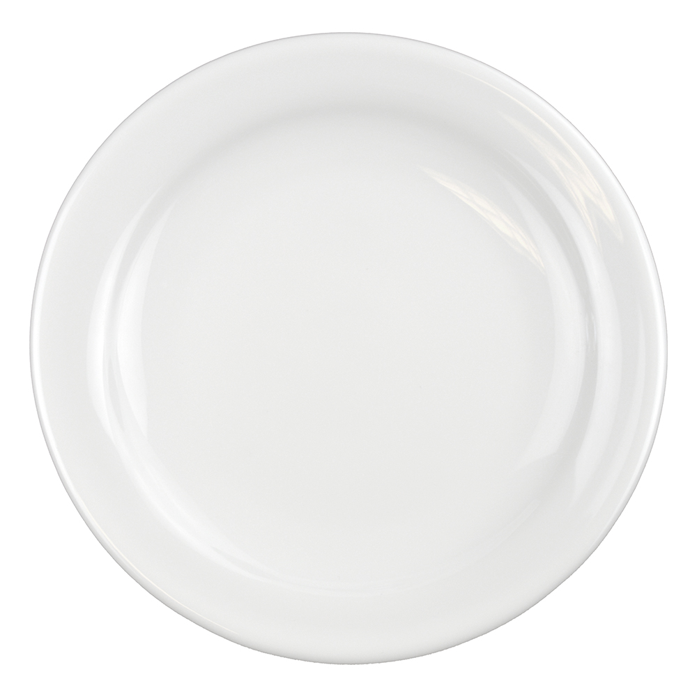 6" WHITE GLASS PLATE (2)