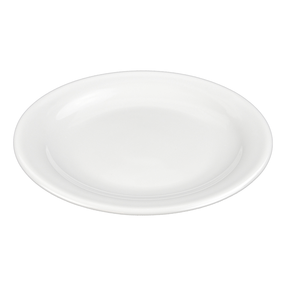 6" WHITE GLASS PLATE (2)