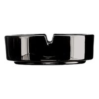 Cardinal 00187 Arcoroc Ash Tray, Round, Black, Glass -
1-3/8" x 4-1/4" x 3-1/2"