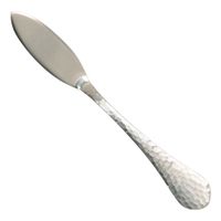 Cardinal FM627 Arcoroc Stone Butter Spreader, Hammered &
Satin Finish, 18/10 Stainless Steel - 6"