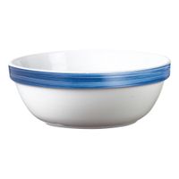 Cardinal H3615 Arcoroc Brush Blue Jean Bowl, White/Blue,
Opal Glass - 10-1/2 oz