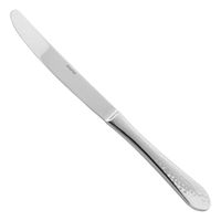 Cardinal T8004 Arcoroc Stone Dinner Knife, Solid Handle,
Hammered Finish, 18/10 Stainless Steel - 9-1/2"