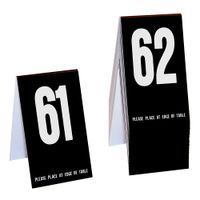 City Grafx 120617BLACK Tall Table Number, Black/White,
Plastic, 61-80 - 6" x 3-1/2"