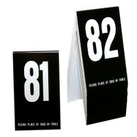 City Grafx 120817BLACK Tall Table Number, Black/White,
Plastic, 81-100 - 6" x 3-1/2"