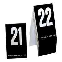 City Grafx 120217BLACK Tall Table Number, Black/White,
Plastic, 21-40 - 6" x 3-1/2"