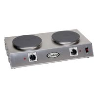 Cadco CDR-2C Portable Hot Plate, Double Burner, Stainless
Steel - 21-1/4"