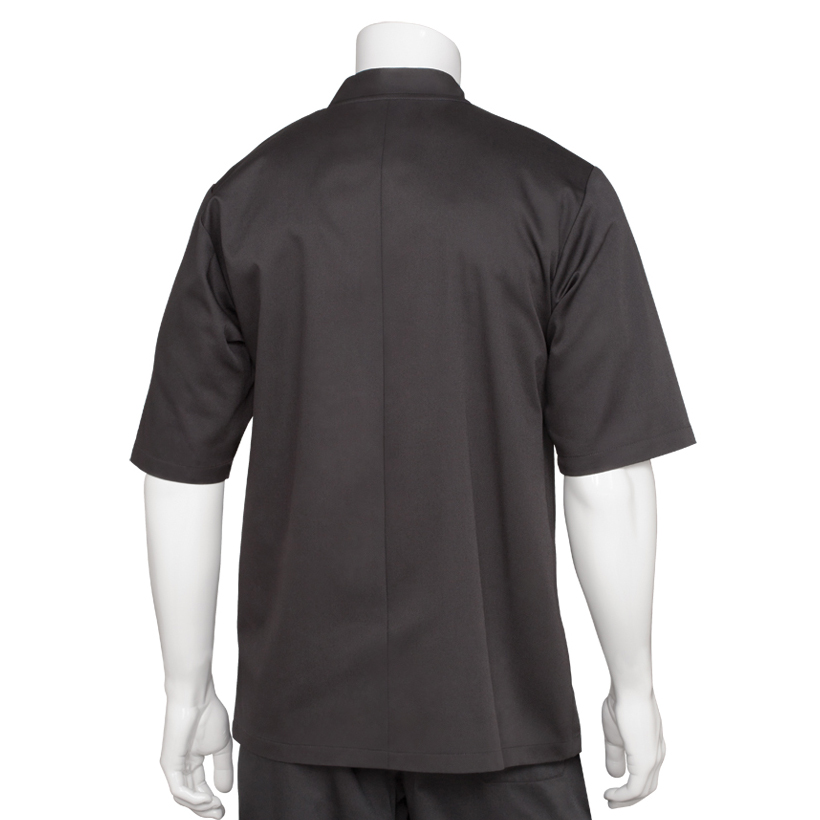 CHAMBERY CHEF COAT LRG BLK(30)