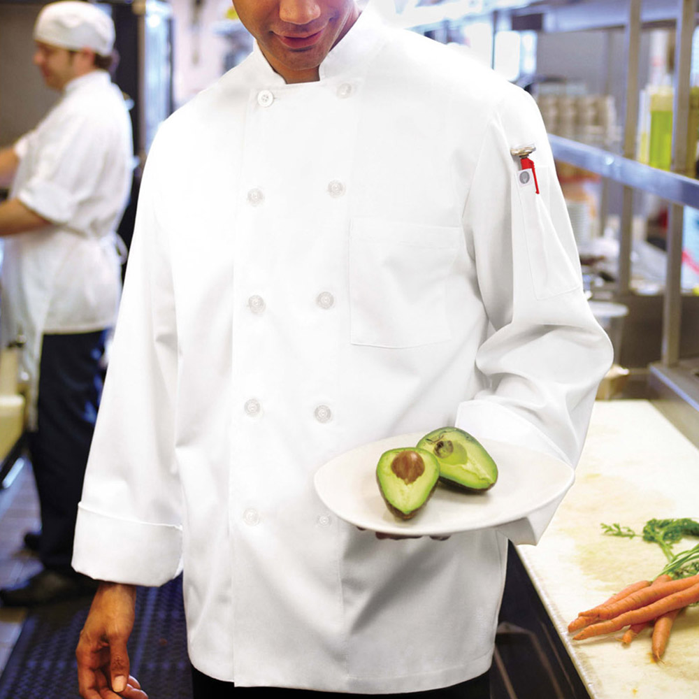 LE MANS CHEF COAT WHT LRG (30)