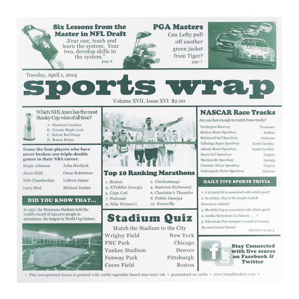 12X12 SPORTS PAPER LINER (1M)