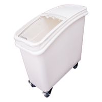 City Arts China IBIN-21 Ingredient Storage Bin, Mobile,
Sliding Lid, White, Plastic - 21 gal