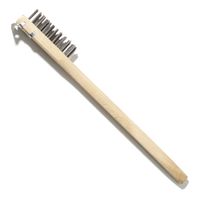 Carlisle 45571 Scraper Brush, Carbon Steel Bristles (w/Wood
Handle) - 20"