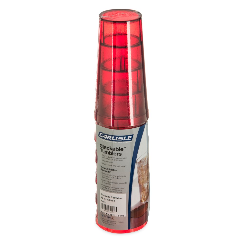 TUMBLER 20 OZ RUBY (6/PK)