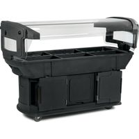 Carlisle 771103 Maximizer Food Bar, Black, Plastic - 77" x
48-1/4" x 54-1/2"