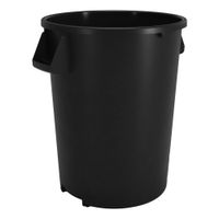 Carlisle 84103203 Bronco Garbage Can, Black, Plastic - 32
gal