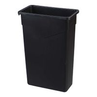 Carlisle 34202303 TrimLine Trash Container, Black, Plastic -
23 gal