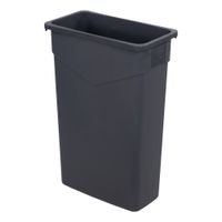 Carlisle 34202323 TrimLine Rectangular Trash Container,
Gray, Plastic - 23 gal