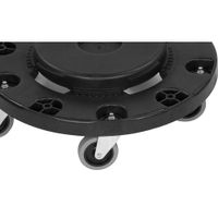 Carlisle 3691003 Bronco Round Waste Container Dolly, Black,
Plastic (w/ Casters) - 20, 32, 44, 55 gal