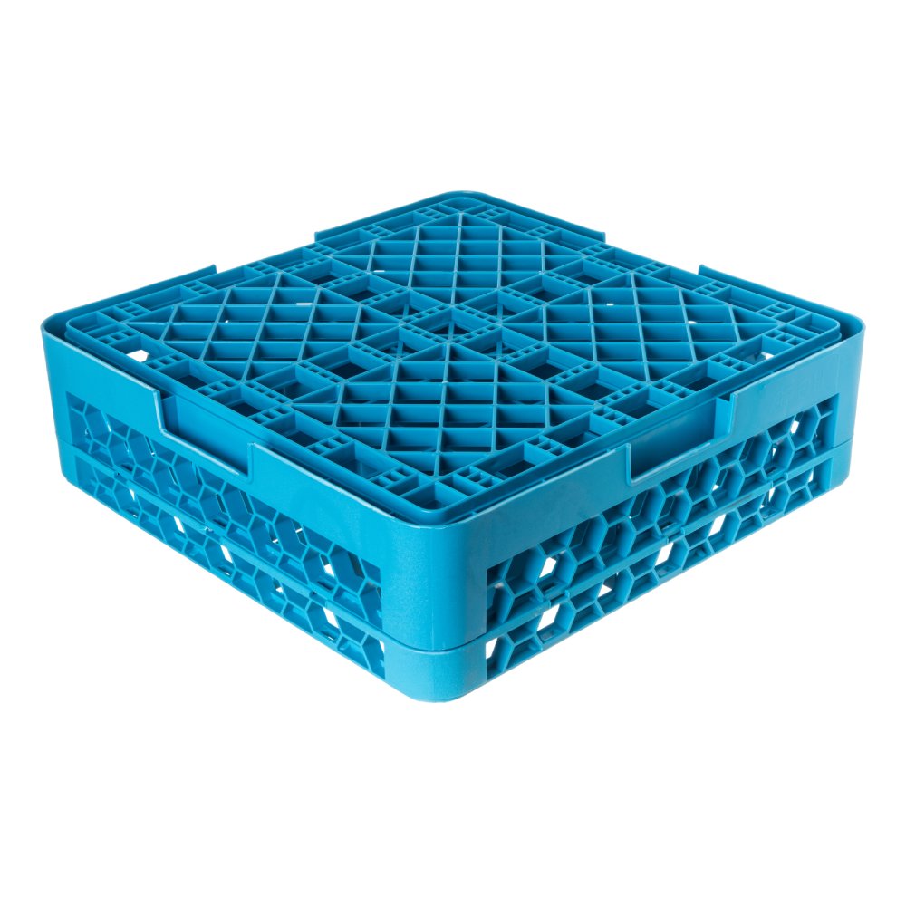 Carlisle RG25-114 OptiClean Glass Rack, Blue, Plastic, 25 Compartment ...