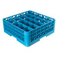 Carlisle RG25-214 OptiClean Glass Rack, Blue, Plastic, 25
Compartment (w/2 Extenders) - 19-8/9" x 19-8/9" x 7"