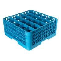 Carlisle RG25-314 OptiClean Glass Rack, Blue, Plastic, 25
Compartment (w/3 Extenders) - 19-8/9" x 19-8/9" x 8-1/2"