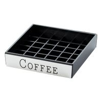 Cal-Mil 632-1 Engraved Drip Tray, "Coffee", Black/Silver,
Plastic - 4" x 4"