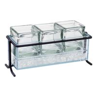 Cal-Mil 1806-5-13 Iced Jar Display, Black, Iron/Glass -
5-1/2" x 13-1/2" x 7"