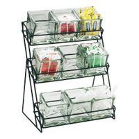 Cal-Mil 1812-13 Jar Display 3-Tier, (9) Glass Jars, Black,
Wire Metal - 13" x 9" x 17-1/2"