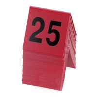 Cal-Mil 226 Break Resistant Number Tents, Red, Plastic - 1
to 25