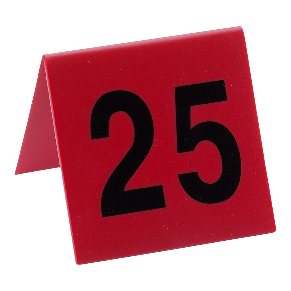 TABLE TENT RED/BLACK 1-25