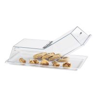 Cal-Mil 334-12 Center Hinged Cover, Clear, Plastic - 18" x
12" x 4"