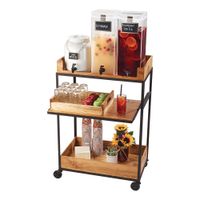 Cal-Mil 3461-99 Madera Mobile Beverage Cart, Wood, 3 Shelves
- 16" x 27" x 41"