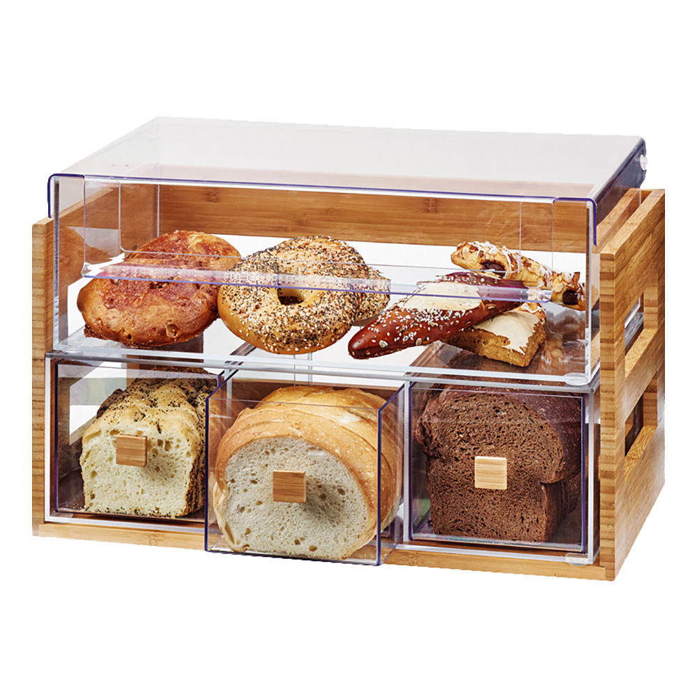 BREAD DISPLAY CASE BAMBOO