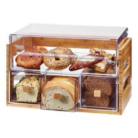 Cal-Mil 3624-60 Bread Display Case, Acrylic/Bamboo - 20-1/4"
x 12-3/4" x 13-1/4"