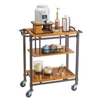 Cal-Mil 3913-84 Sierra Mobile Beverage Cart, Wood/Metal (w/
4 Locking Casters) - 17-1/2" x 36" x 39"