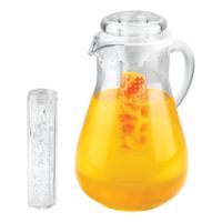 Cal-Mil JC102 Gourmet Pitcher W/Ice & Infuser Chamber,
Clear, Plastic - 3/4 gal