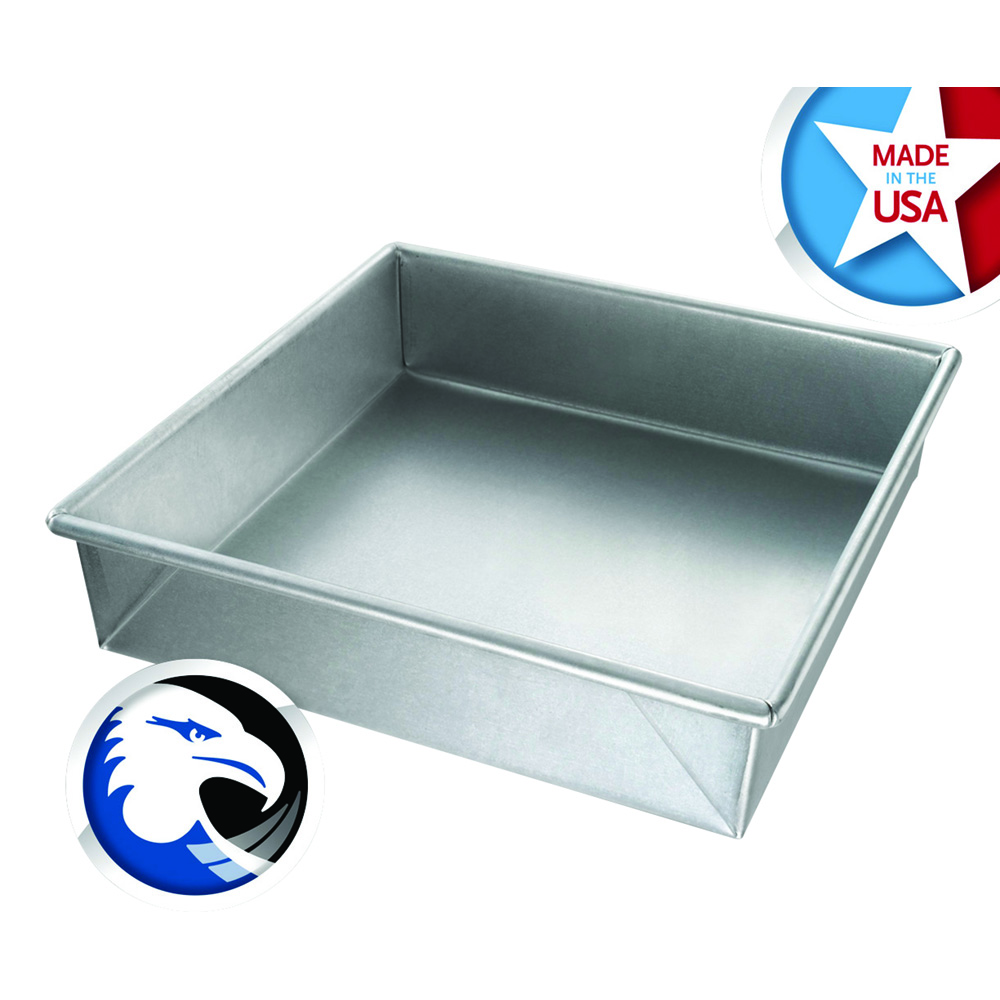 Chicago Metallic 21500 9 x 9 Glazed Aluminized Steel Square Cake Pan