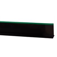Clartec MT227BKGV Divider, Black W/Green, Plastic - 27" x 2"